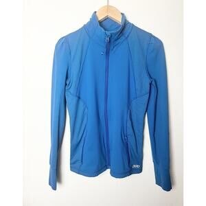 Lorna Jane LJ Full Zip Athletic Jacket Women’s Sz Large Blue Active Activewear